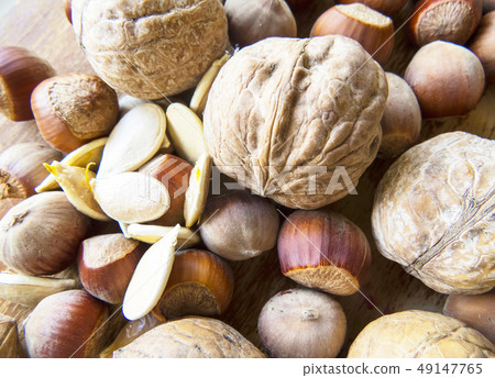 Beautiful photo with seeds and nutson Beautiful photo with seeds and nutson 49147765