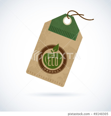 Natural organic food label on vintage paper 49148305