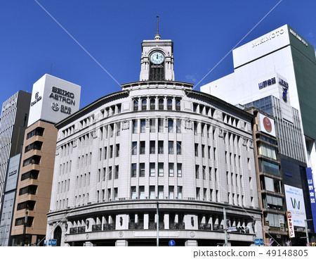 東京的城市景觀在東京,銀座 東京的城市景觀在東京,銀座 49148805