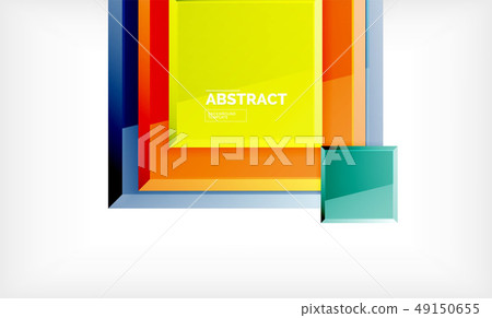 Geometric abstract background, modern square design 49150655