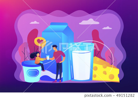 Dairy products concept vector illustration. Dairy products concept vector illustration. 49151282