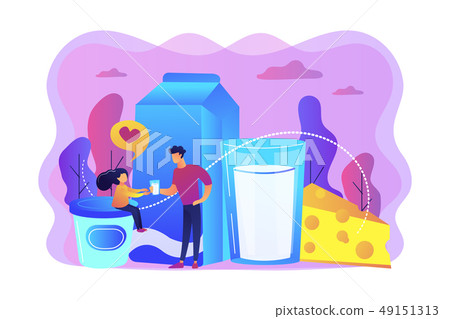 Dairy products concept vector illustration. Dairy products concept vector illustration. 49151313