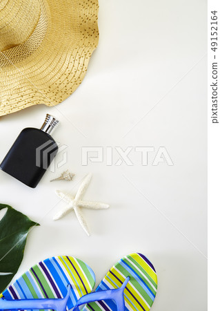 Holiday summer flat lay background Holiday summer flat lay background 49152164
