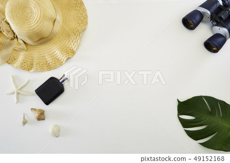 Holiday summer flat lay background Holiday summer flat lay background 49152168