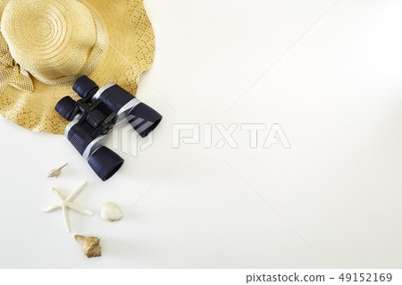 Holiday summer flat lay background Holiday summer flat lay background 49152169