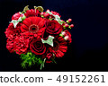康乃馨·玫瑰·非洲菊紅色圓形插花·母親節 49152261