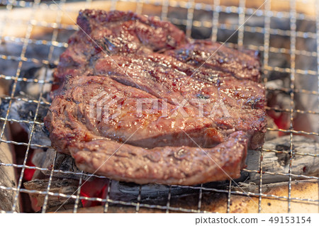 Charcoal-grilled grilled chicken / grilled meat _ (one person charcoal grilled (grilled grilled, grilled grilled rice), one person, home drinking, barbecue, BBQ, grilled meat 49153154