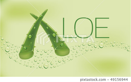 concept of Aloe vera background with many drops - Stock Illustration  [49156944] - PIXTA