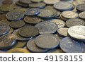 Collection of different coins background. 49158155
