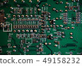 Circuit board background. Electronic hardware. 49158232
