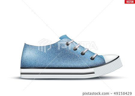 Download Canvas Denim Sneaker Mockup Stock Illustration 49158429 Pixta