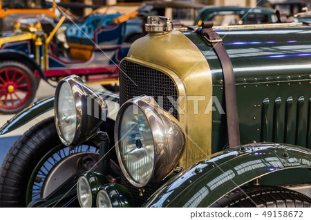 Vintage car - technology background Vintage car - technology background 49158672