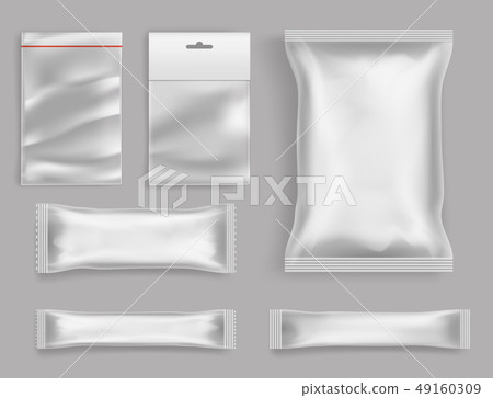 Products polyethylene packaging realistic vector 49160309