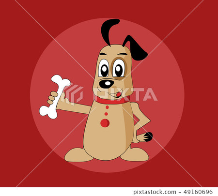 a dog holding a bone a dog holding a bone 49160696