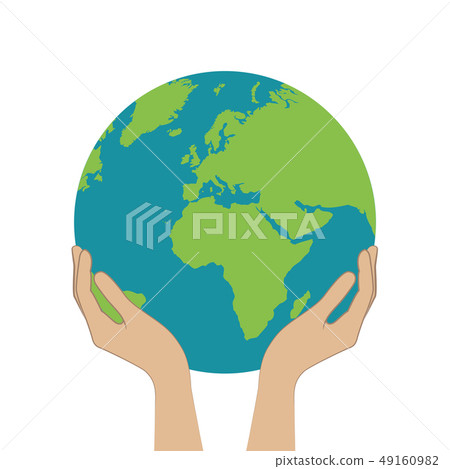 female hands hold planet earth female hands hold planet earth 49160982