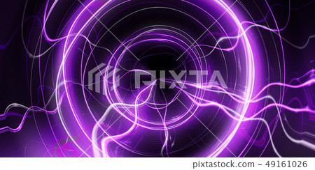 鮮豔細緻的科技數位光束紋理背景（高解析度 3D CG 渲染∕著色插圖） 49161026