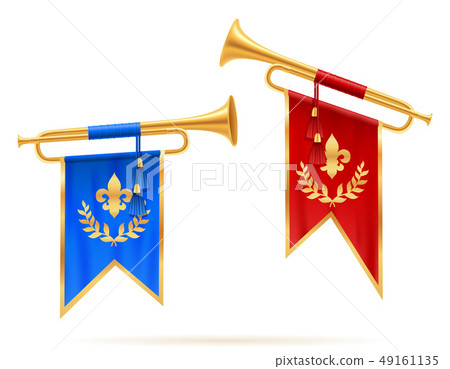 king royal golden horn trumpet vector illustration 49161135