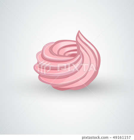 Homemade Marshmallow, pink sweet zephyr, vector illustration 49161157