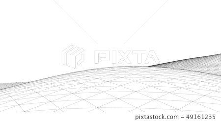 Abstract terrain wireframe landscape background. Abstract terrain wireframe landscape background. 49161235