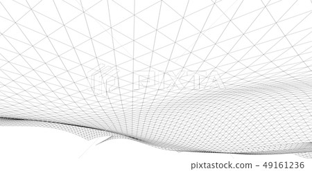 Abstract terrain wireframe landscape background. 49161236