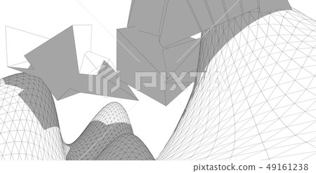 Abstract architectral drawing sketch,Illustration 49161238