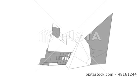 Abstract architectral drawing sketch,Illustration 49161244