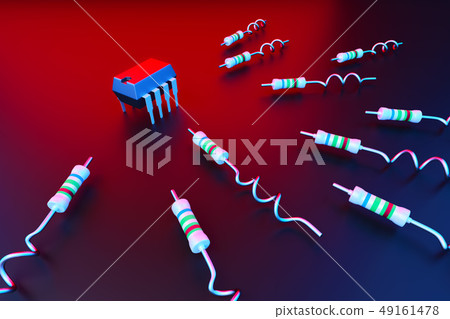 The concept of radio chips and electronic components. The concept of radio chips and electronic components. 49161478