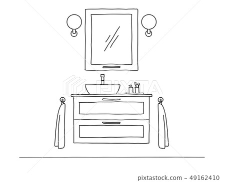 Sketch the bathroom. Bathroom furniture Sketch the bathroom. Bathroom furniture 49162410