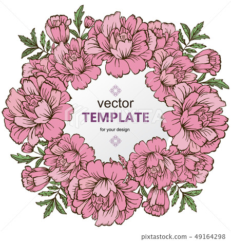 Handdrawn vector poster with place for your text. Unique template wedding card, invitation. 49164298