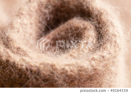Winter clothing rounded angoran knit brown 49164339