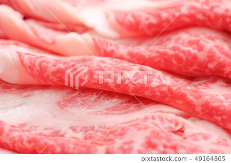 Beef (raw), domestic Japanese black beef shoulder loin sliced Beef (raw), domestic Japanese black beef shoulder loin sliced 49164805