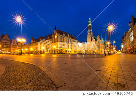 City hall on Market Square in Wroclaw, Poland 49165746