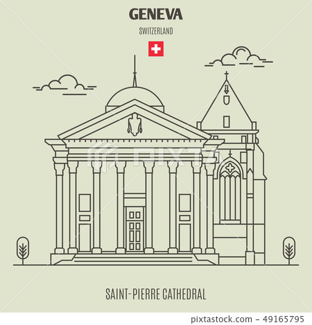 Saint-Pierre cathedral in Geneva, Switzerland. 49165795