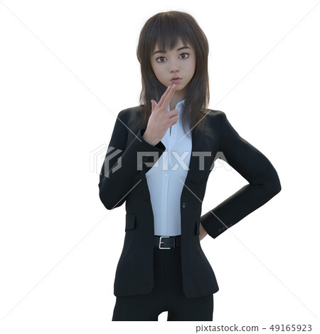 Business suit women pants look perming3DCG illustrations material 49165923