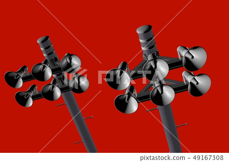 防災廣播圖像（紅色背景） 49167308