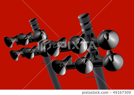 防災廣播圖像（紅色背景） 49167309