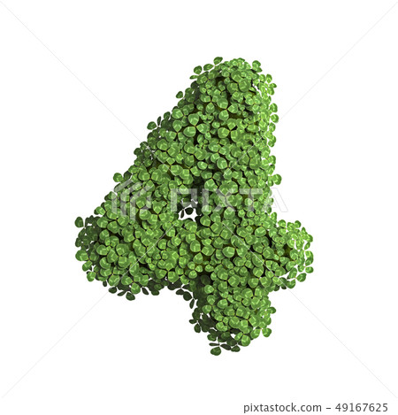 clover number 4 - 3d spring digit - Suitable for clover number 4 - 3d spring digit - Suitable for 49167625