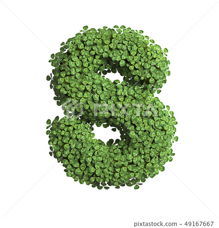 clover letter S - Uppercase 3d spring font - clover letter S - Uppercase 3d spring font - 49167667