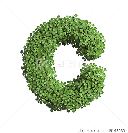 clover letter C - Capital 3d spring font - 49167683