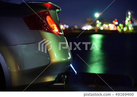 <夜景>工廠夜景汽車自己的汽車拍攝 <夜景>工廠夜景汽車自己的汽車拍攝 49169400