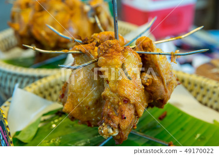 Thai Fried Chicken, street food in thailand. 49170022