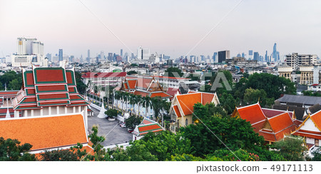View of Bangkok from Golden Mountain, Thailand View of Bangkok from Golden Mountain, Thailand 49171113