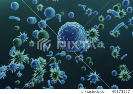 Abstract background virus. The concept of science and medicine, reducing immunity in the body 49173157