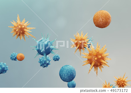 Abstract background virus. The concept of science and medicine, reducing immunity in the body Abstract background virus. The concept of science and medicine, reducing immunity in the body 49173172