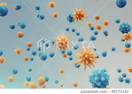 Abstract background virus. The concept of science and medicine, reducing immunity in the body Abstract background virus. The concept of science and medicine, reducing immunity in the body 49173192