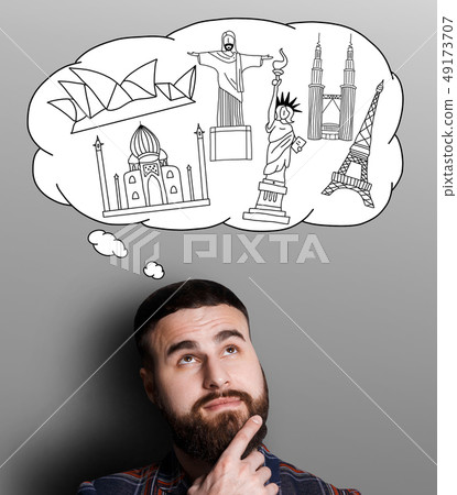 Dreaming about traveling concept 49173707