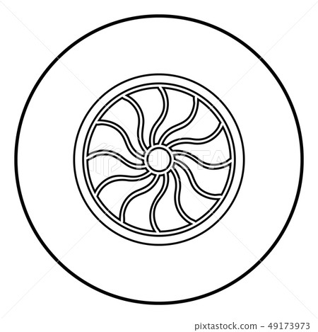 Viking shield icon outline black color vector in 49173973
