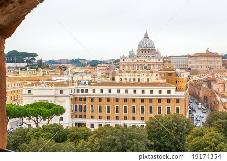 Rome city Vatican skyline view 49174354