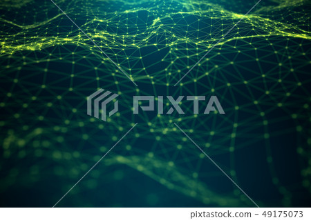 Data technology, abstract global network. Global connecting, network connection dots and lines on 49175073