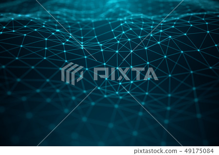 Data technology, abstract global network. Global connecting, network connection dots and lines on 49175084